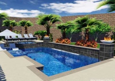 Buckeye glass tile for pool waterline