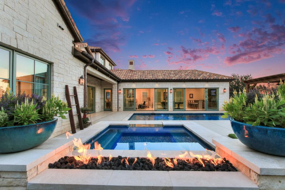 Buckeye swimming pool fire pit